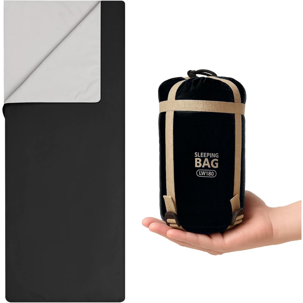 Lightweight Rectangular Sleeping Bag 190cm - Wrap With Double-sided Zipper For Camping, Backpacking, And Hiking