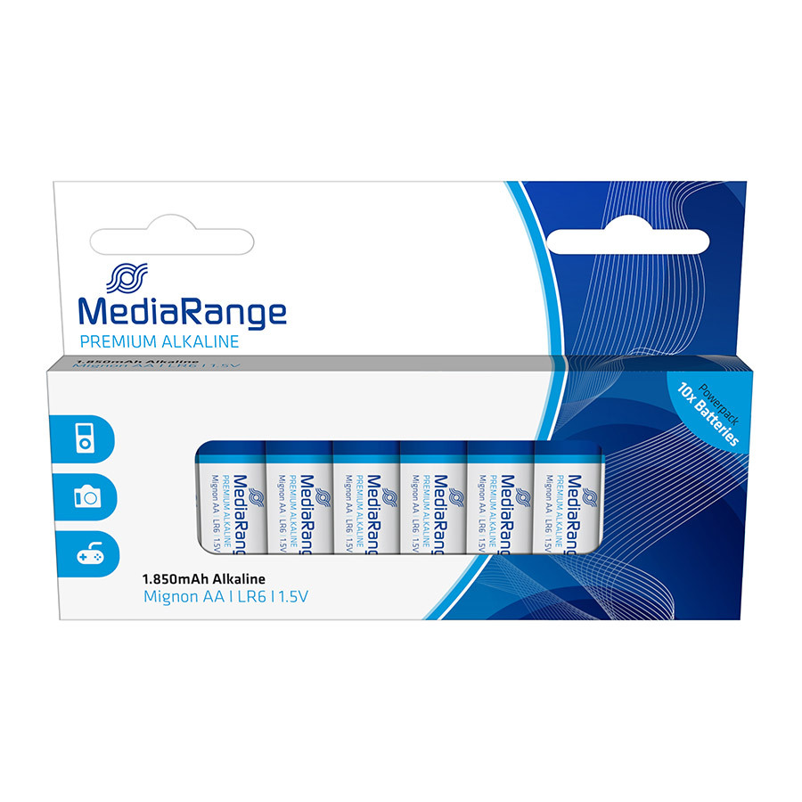 TEMU MediaRange Batteria LR6 AA 1,5V - MRBAT105 - Confezione da 10 pz