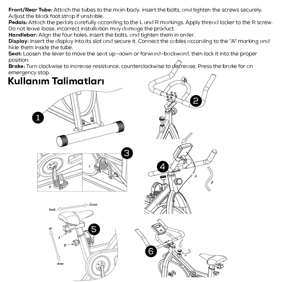 Adjustable, Portable, LCD Monitor Upright Exercise Bike