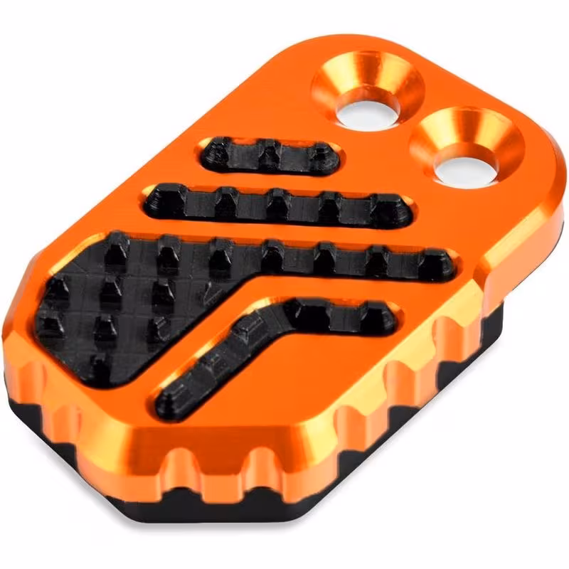 motorrad hinterradbremshebelverlängerung für adventure- und -modelle - cnc-aluminium mit eloxierter beschichtung - verbesserter griff und sicherheit - orange/schwarz 4