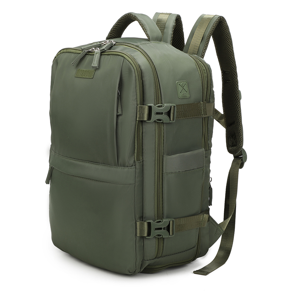 TEMU Mochila de viaje cabina expandible para 40x30x20-25cm (30L),con bolsa de zapatillas,mochila casual extensible compatible con portátil 15" -