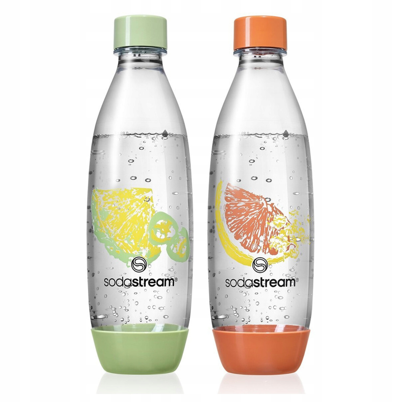 TEMU Fuse Citrus Bottles, 2-pack X 1l, For Soda Maker Set