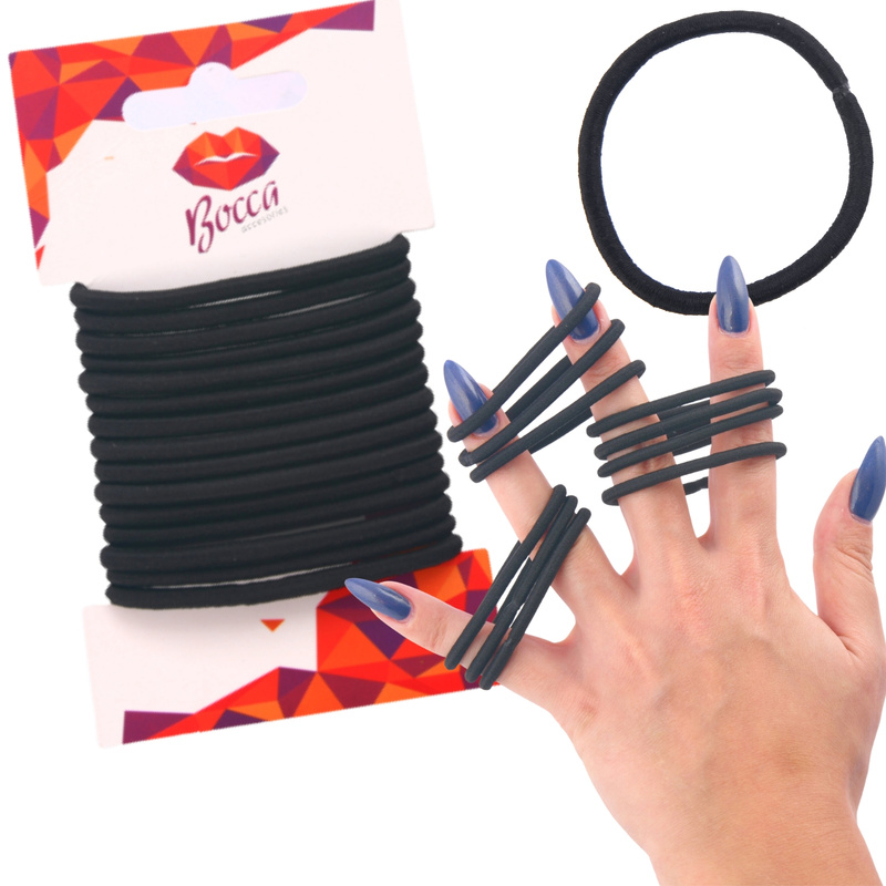 Bocca Beauty Hair Ties 15pcs Black