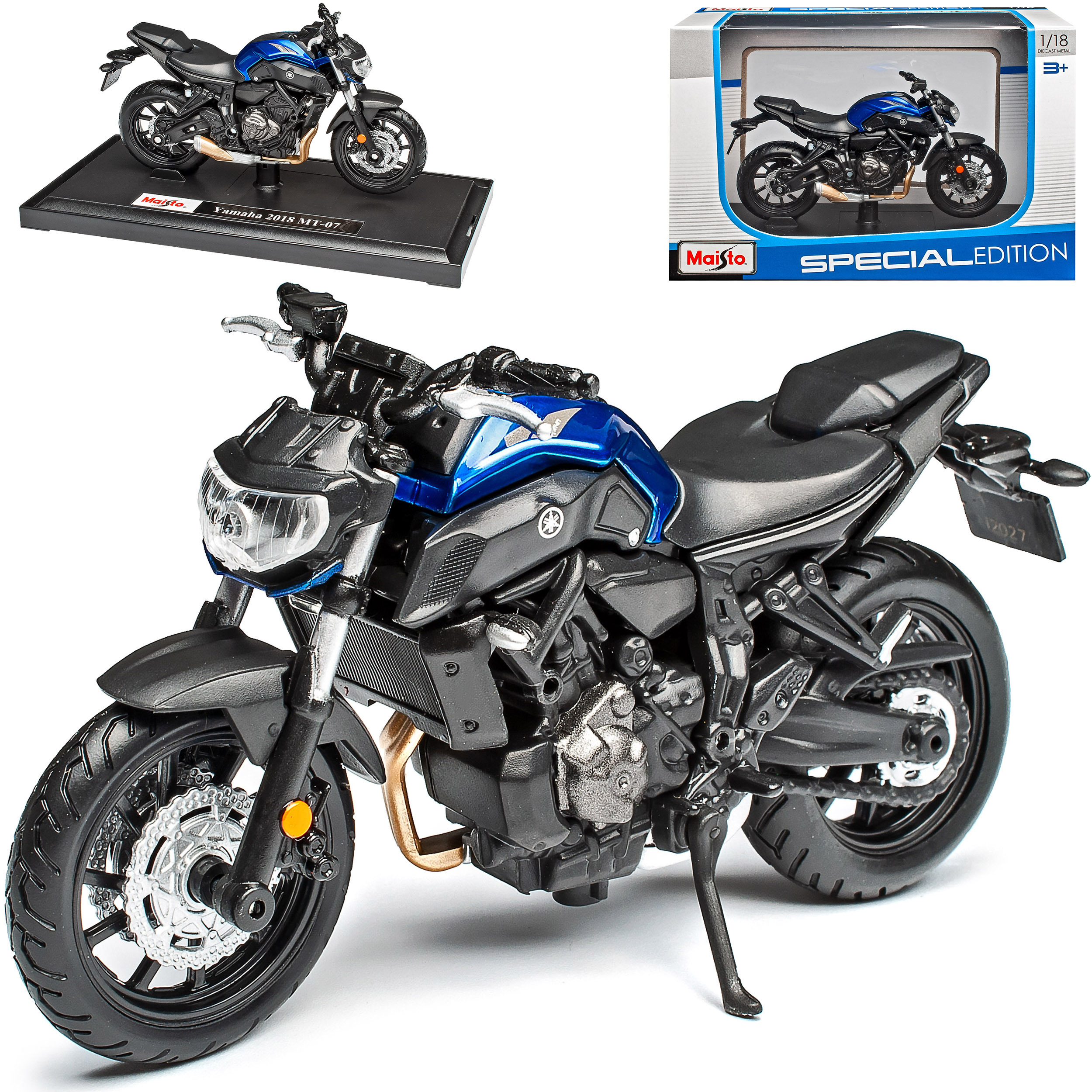 Naked Bike Blue From 2014 1/18 Maisto Model Motorcycle
