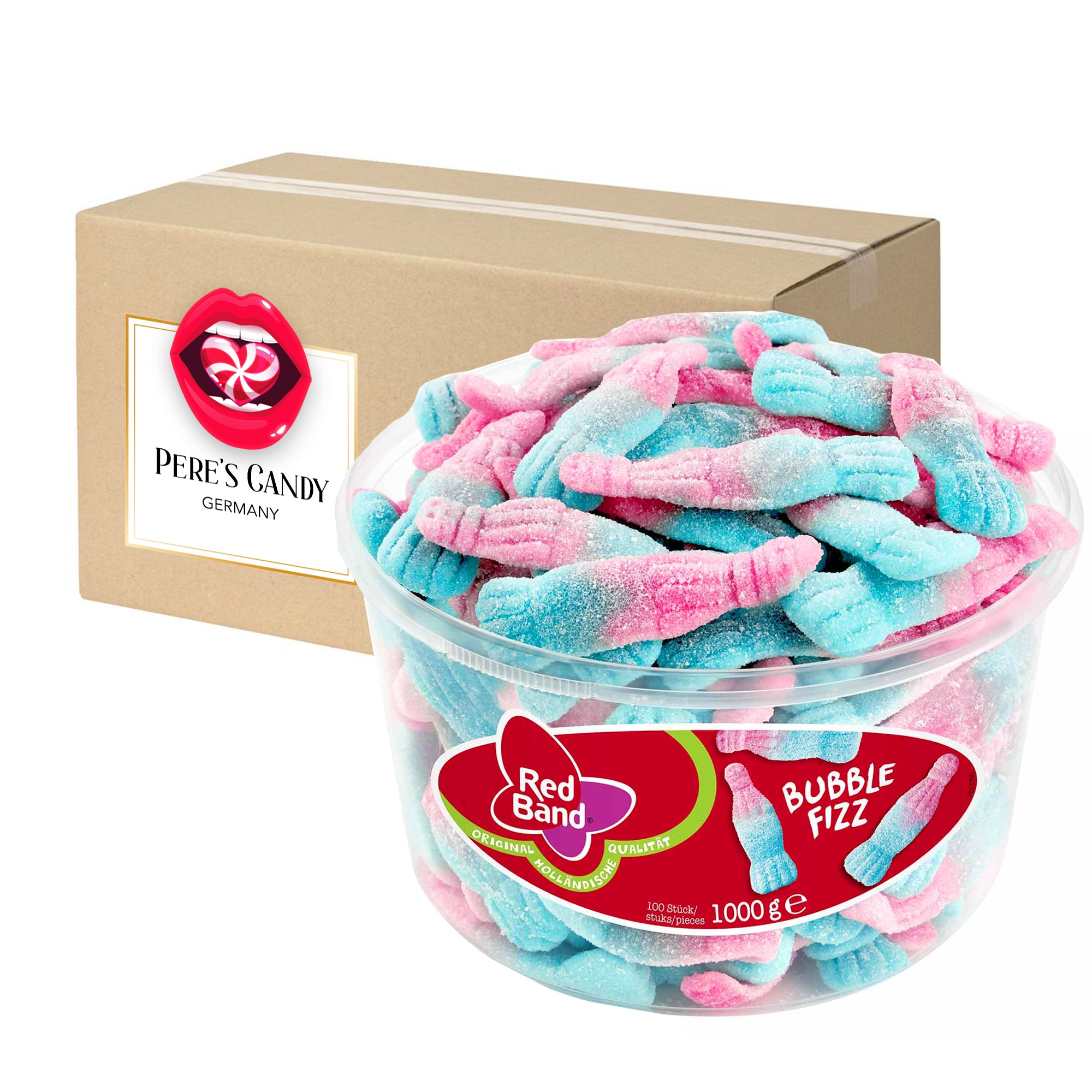 Red Band Fruit Gum Cans Bubble Fizz 1kg