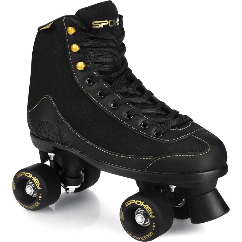 Image of Retro Women' Skates -7 Pu Wheels 54 Mm Classic Fitness Spokey Black