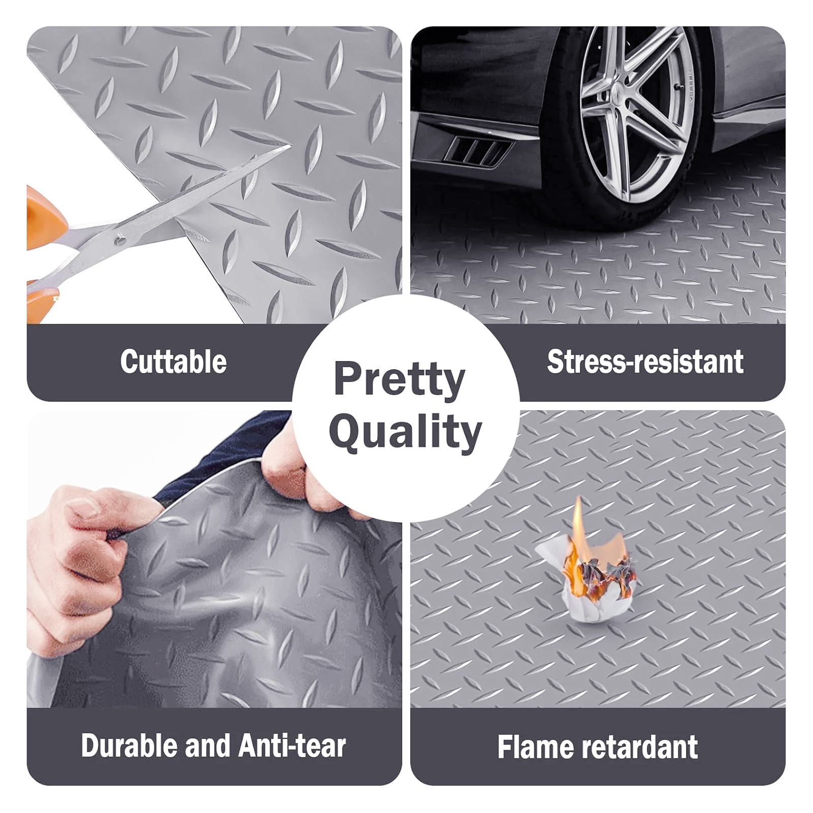 1.5mm Thick Non-Slip PVC Garage Floor Mat Roll