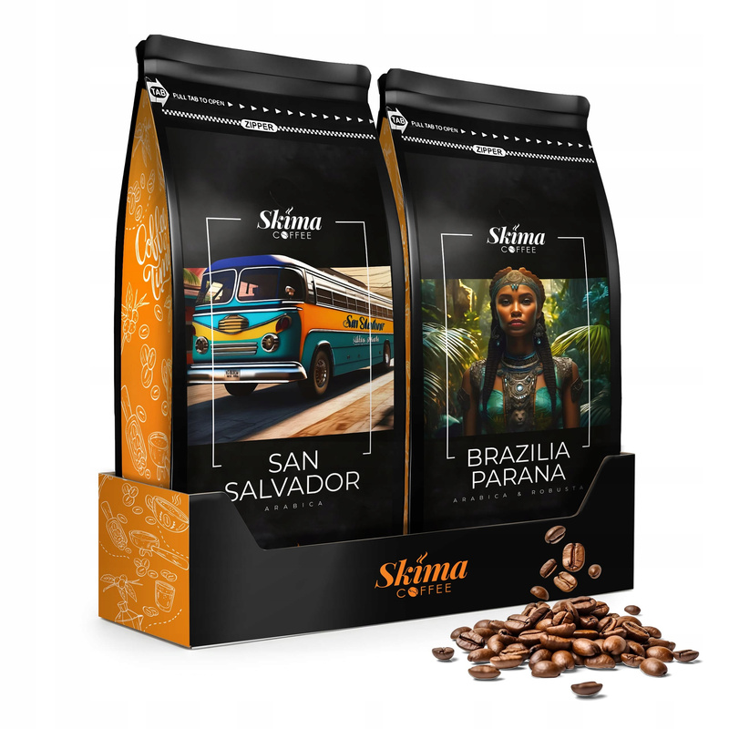 Image of Coffee Beans 1kg X2 Brazil Parana/san Salvador Fresh For Espresso+free