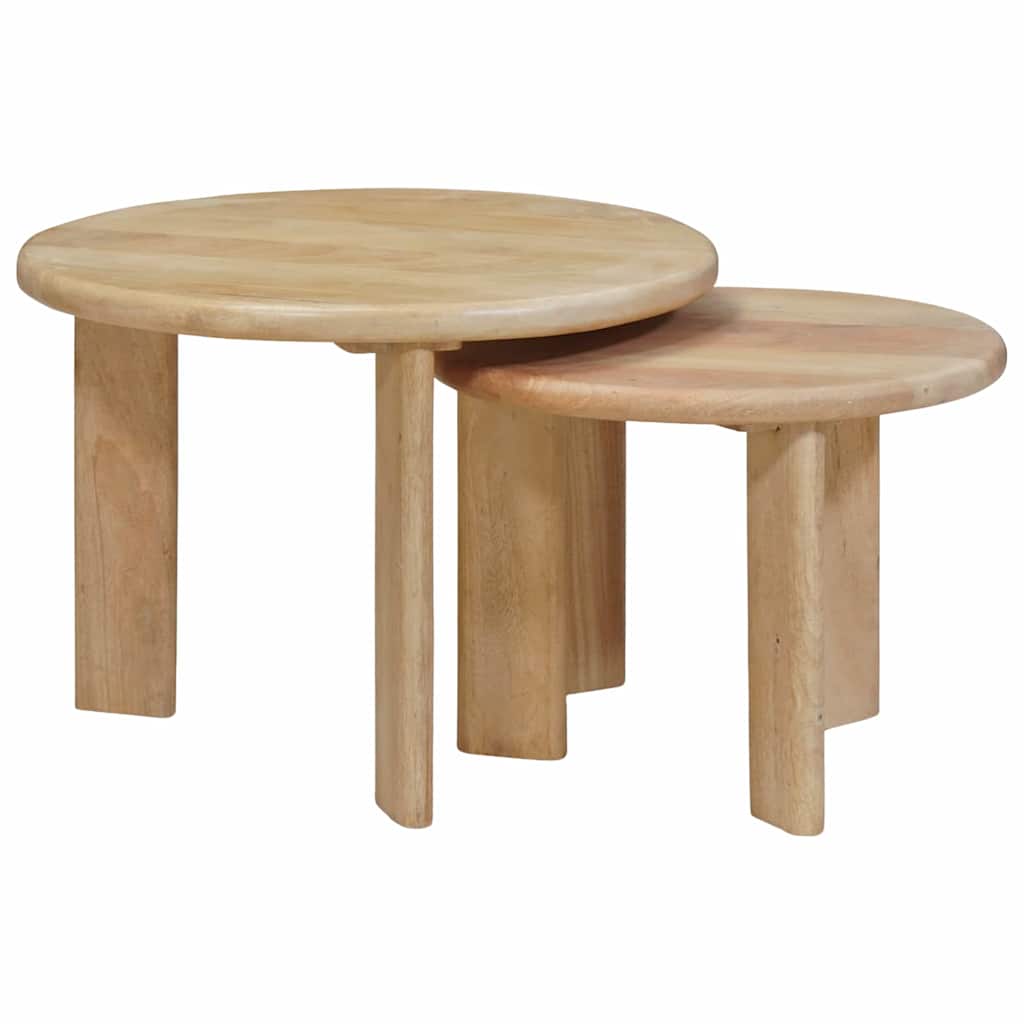 Image of Vidaxl Nesting Coffee Tables - Modern Living Room Tables, Round Contemporary Tables, -saving Design, Minimalist Coffee Tables, Room Furniture