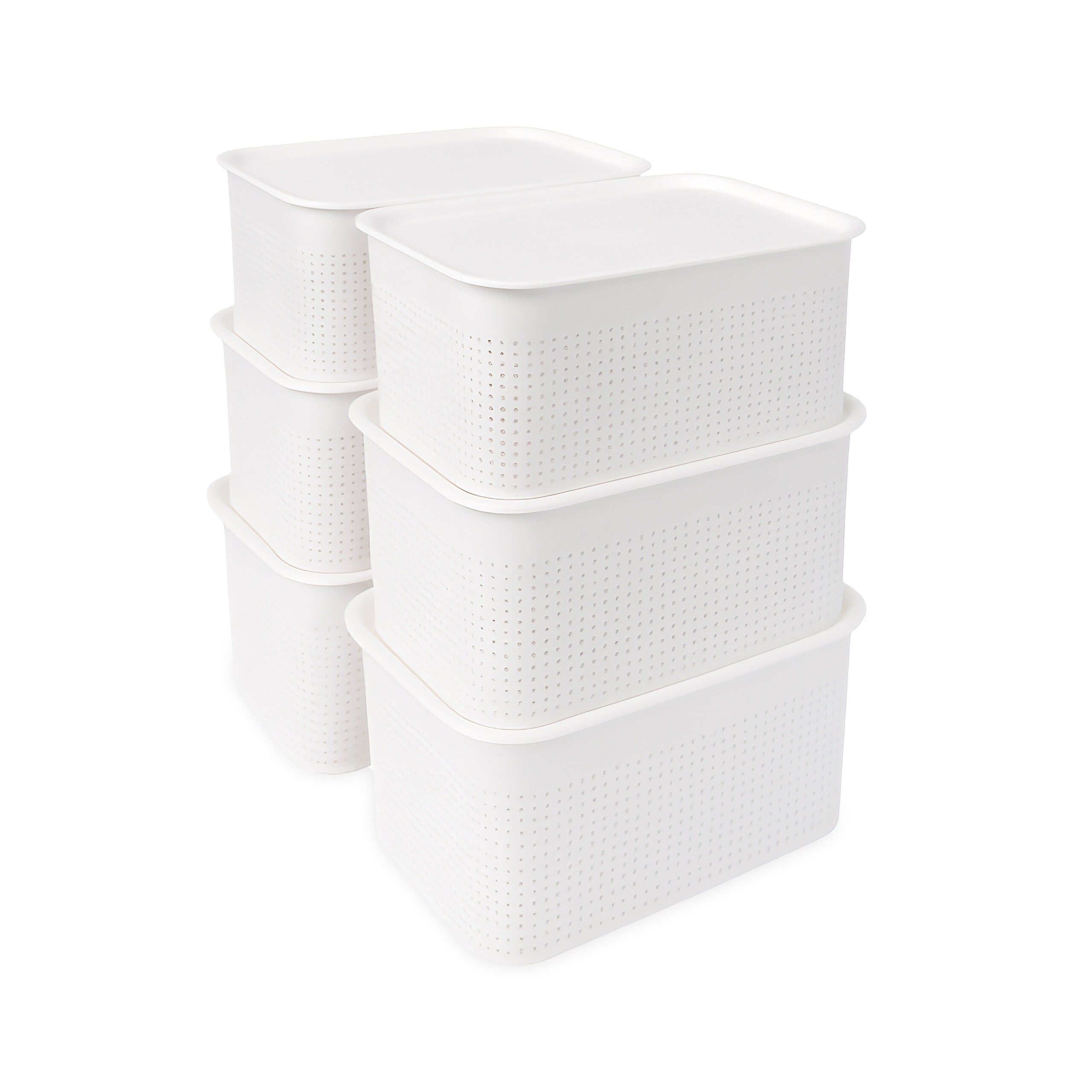 6-piece White Storage Box Set – 5l
