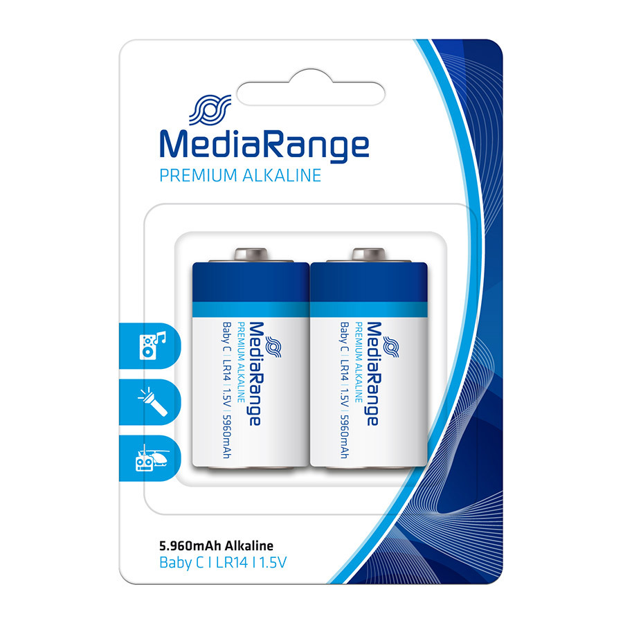 TEMU Alkaline Battery Mediarange Lr14 1.5v - Mrbat108 - Pack Of 2pcs