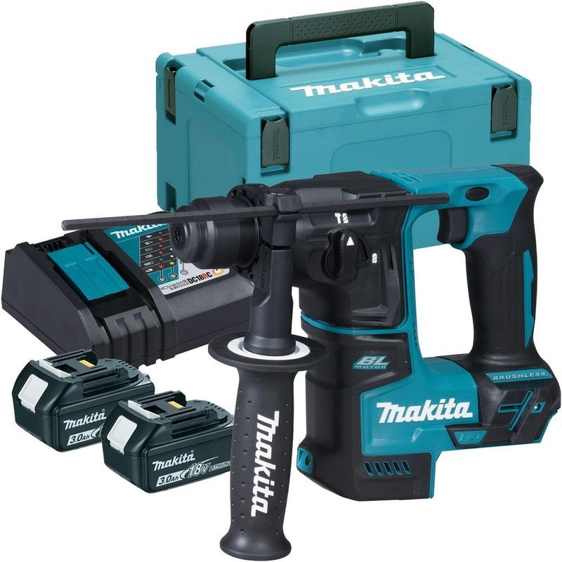 Makita Cordless Hammer Drill Dhr171rfj Sds-plus With 2 X 3.0 Ah And Charger In
