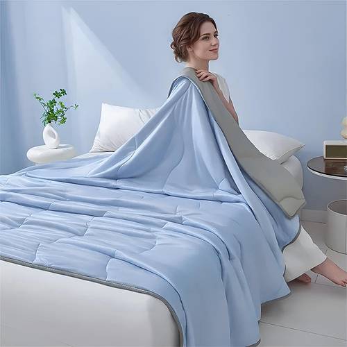 1pc ultra soft summer cooling quilt summer quilt luxurious air conditioning quilt multi functional summer cooling blanket lightweight and breathable sleep for hot sleepers