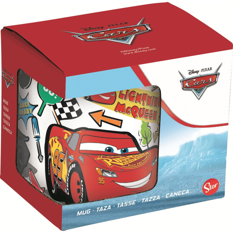 TEMU Taza de porcelana de 235 ml (8 oz) con pegatinas de Cars de Disney en de regalo