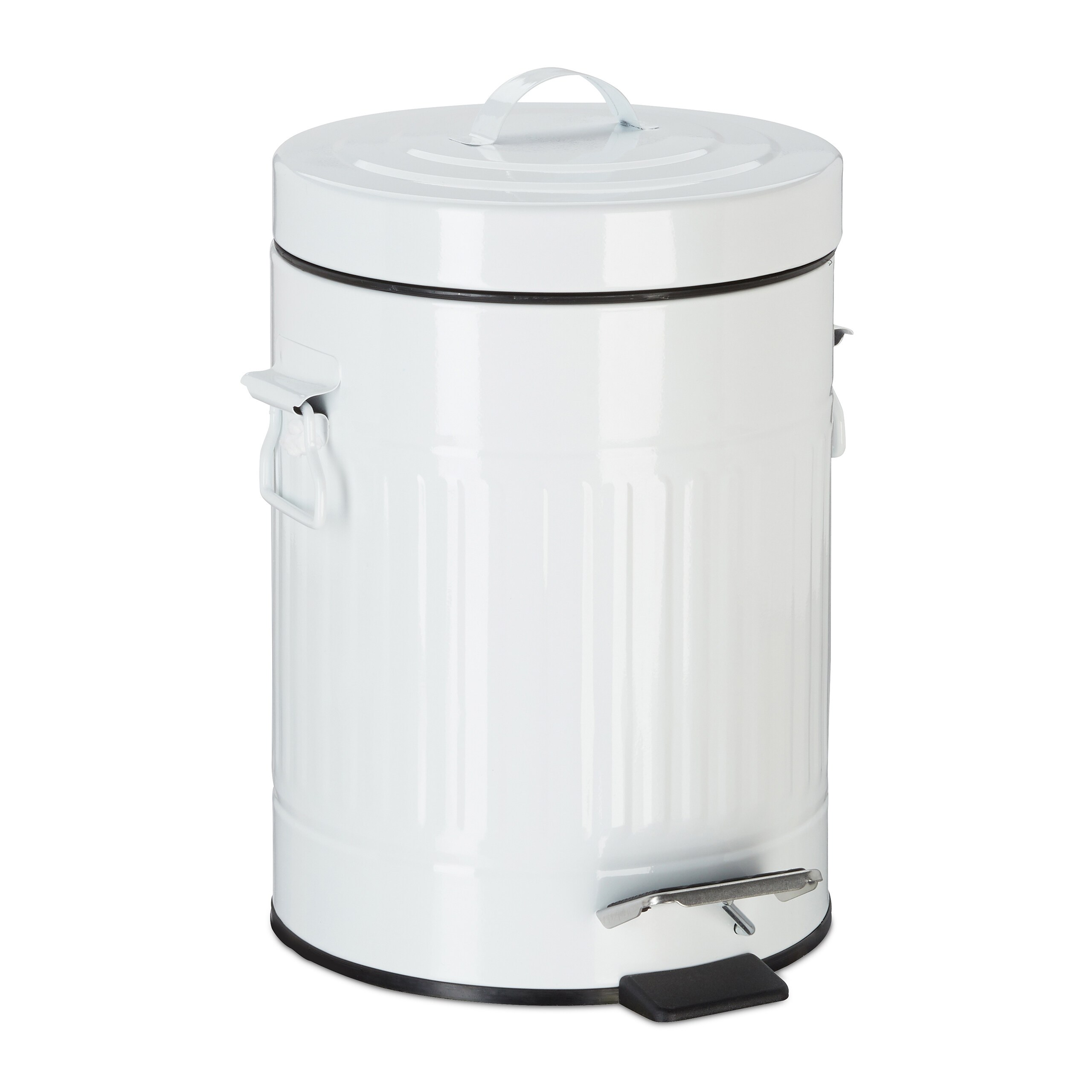 Vintage White Step Bin - 5 L