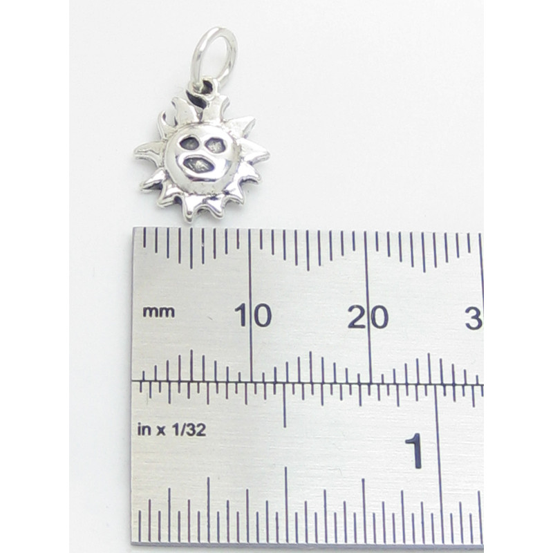 Sterling Silver Sun Charm, Warm Weather Design