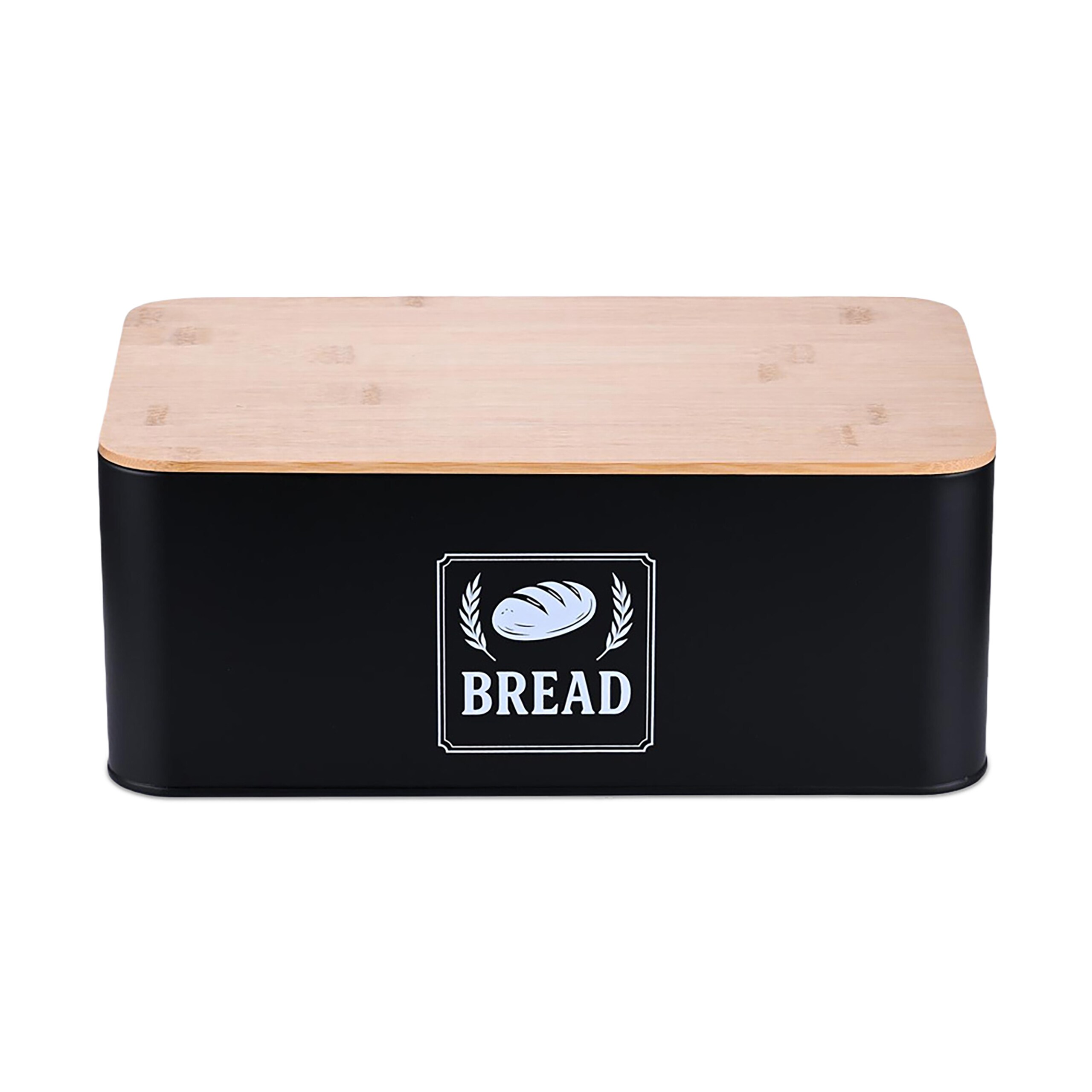 TEMU Bread Box In Black - (w)33 X (h)13.5 X (d)19 Cm