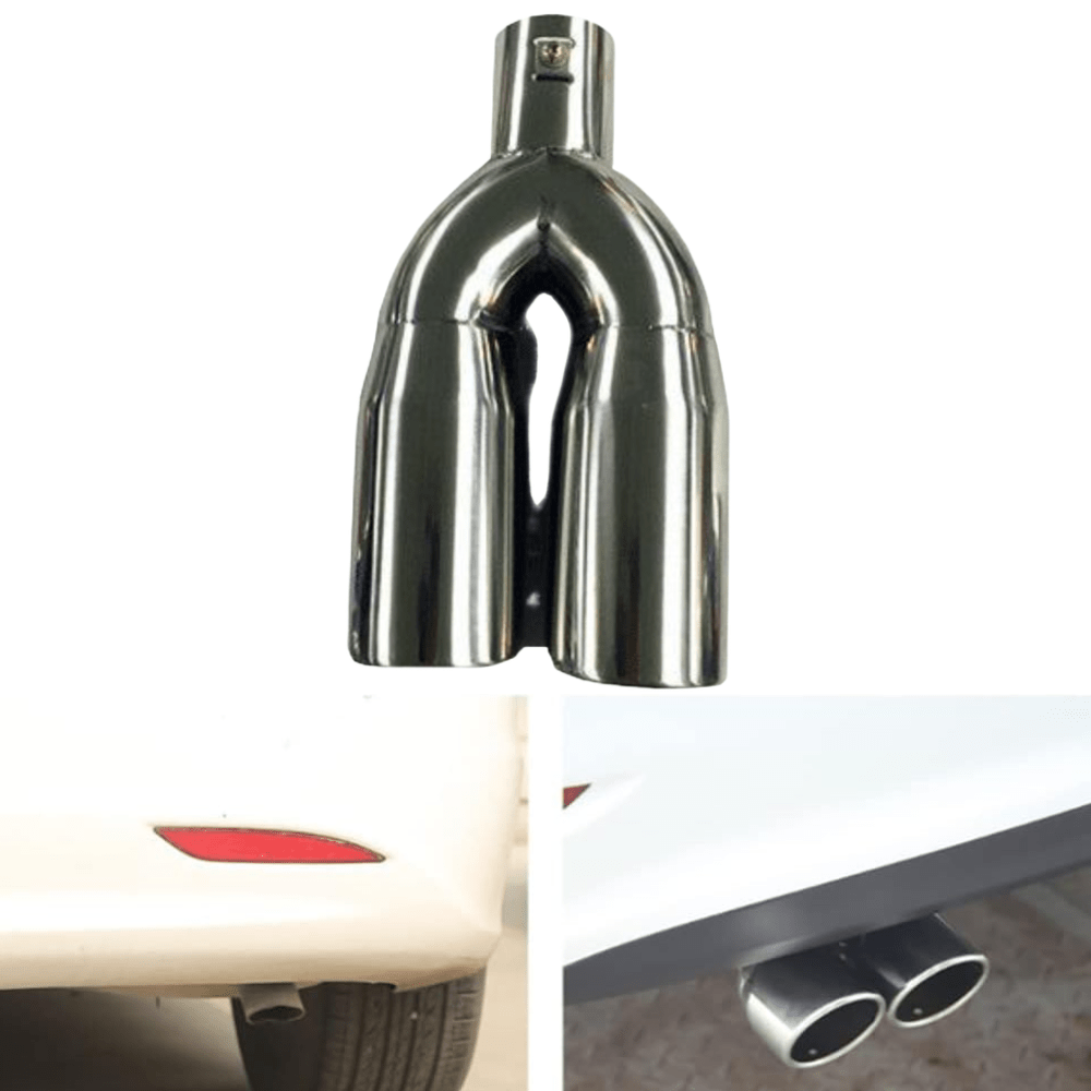 Terminal Di Scarico Auto Universale Da 2,5 Pollici - Punta In Acciaio Inox, Diametro 98 Mm, Lunghezza 470 Mm