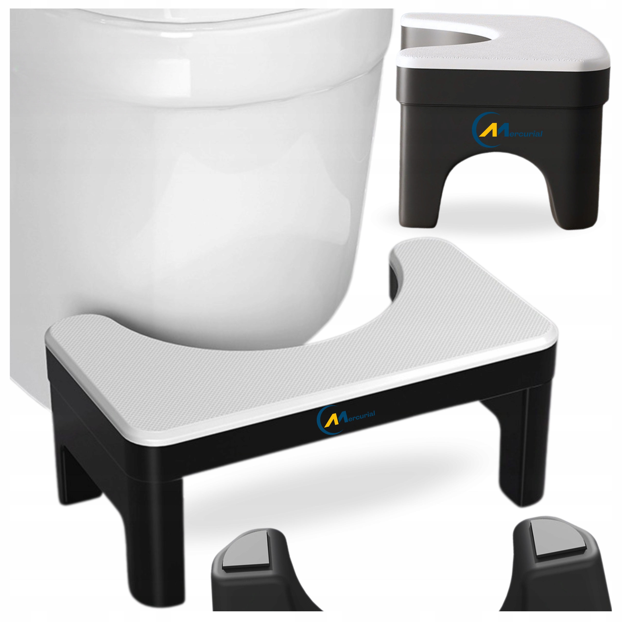 TEMU -pieds ergonomique pliable pour toilettes, 17 cm, marchepied de salle de bain pour adultes et enfants, antidérapant