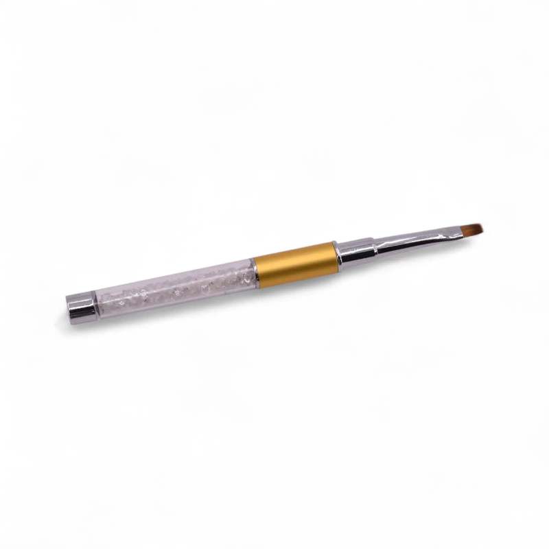 Image of Square Gel Brush Size 4 – Metal Handle With Crystals