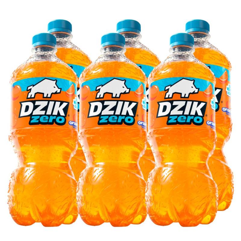Image of Dzik 0 Carbonated Orange-flavored Drink 850 Ml X 6 Pieces
