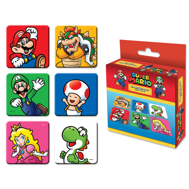 E-shop Super Mario - Untersetzer Mario and Crew 6er Set