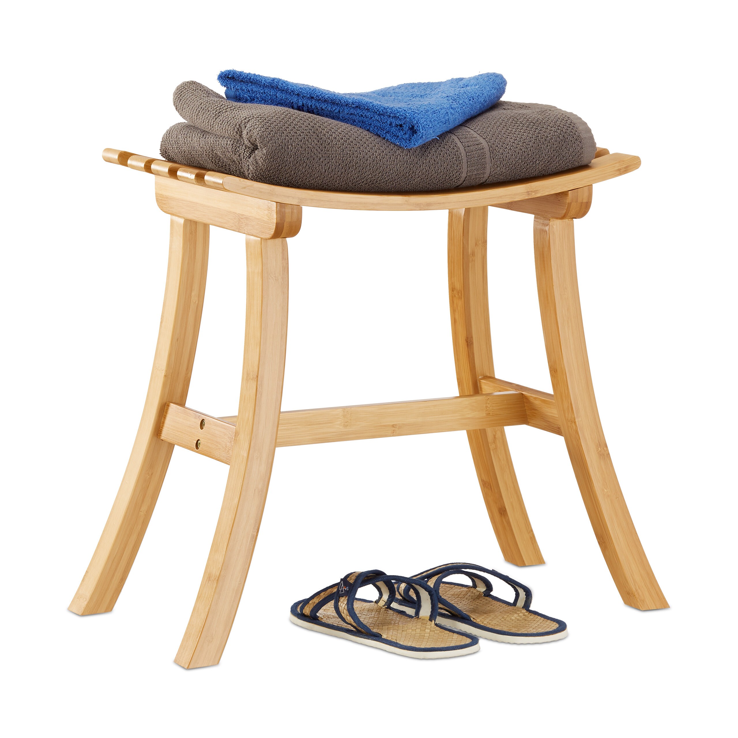 Stool In Natural - (w)56 X (h)48 X (d)28.5 Cm