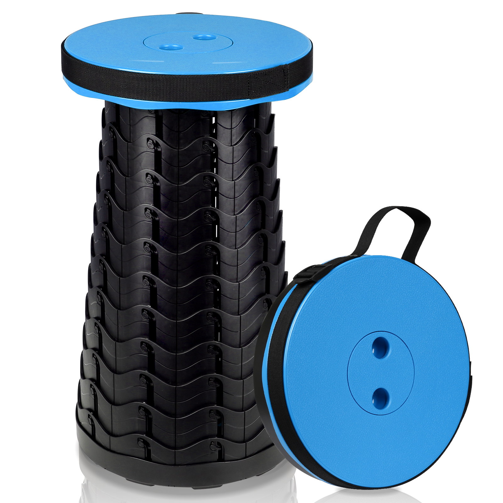 TEMU Folding Stool Portable Folding Chair Travelling Camping Chair Load Capacity 150 Kg Height Adjustable