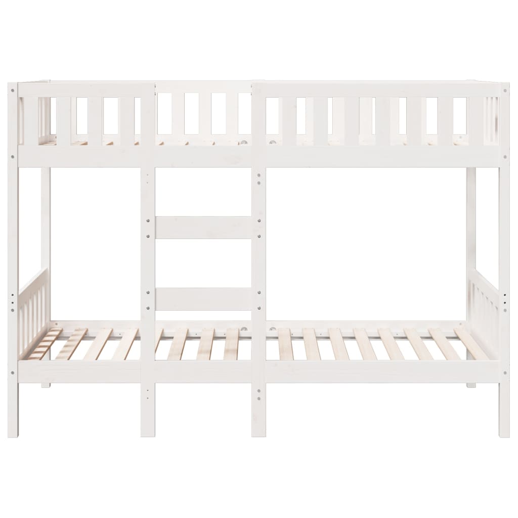Furniture set, Bunk Bed White 90x200 cm Solid Wood Pine