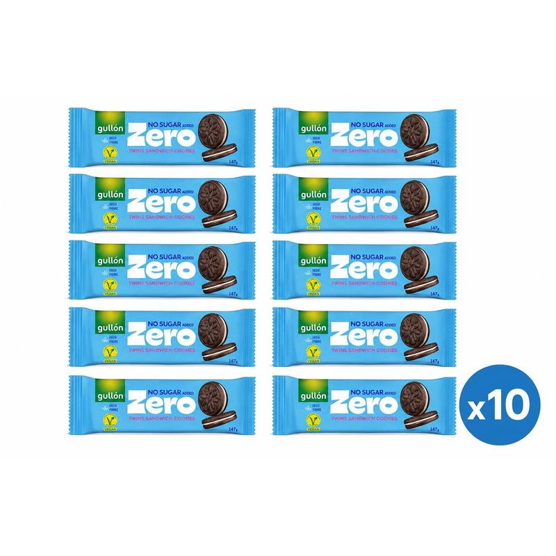 Image of Gullón No Sugar Added Twins Cocoa Sandwich 10 X 147g (best Before Date: 26.10.14)