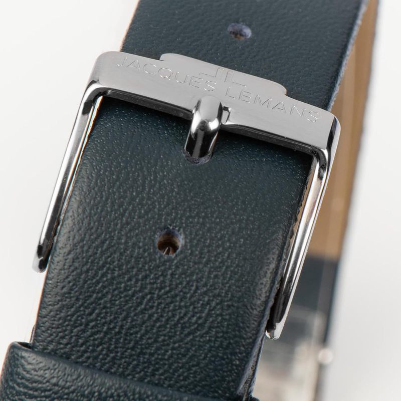 Elegant Women's Analog Watch, Dark Blue Leather Strap & Stainless Steel Case, Versatile Timepiece for Casual & Dress Wear, Stylish Everyday Accessory