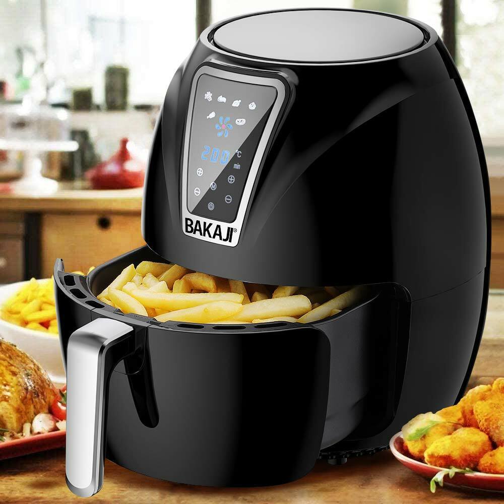 TEMU Bakaji Friggitrice ad Senza Olio Airfryer 3,2 Lt Frigge Cuoce Arrostisce Naturale e Potenza 1300W con Timer 30min e Regolazione 200簞 Display