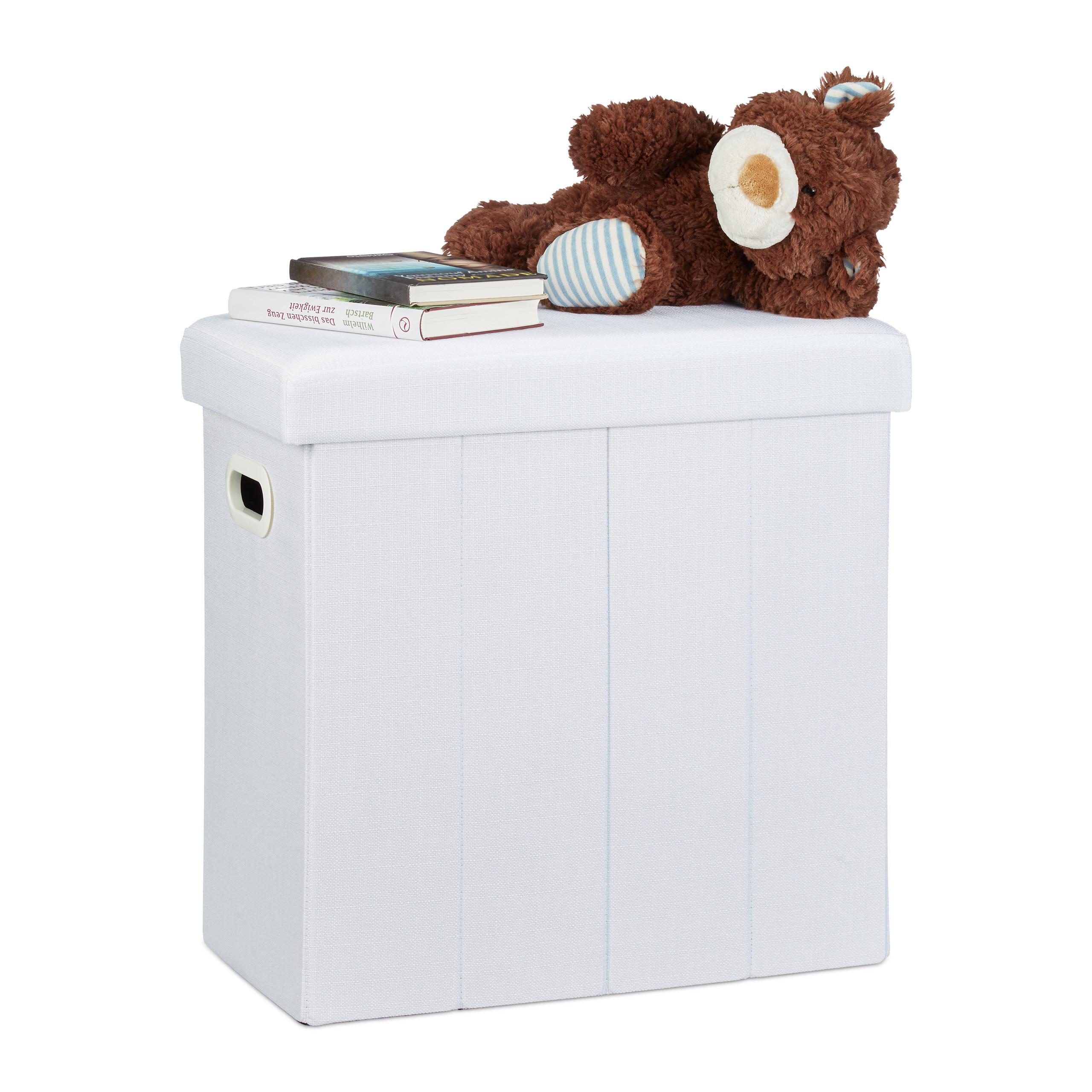 Stool In White - (w)46 X (h)49.5 X (d)25.5 Cm