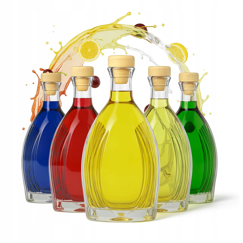 5x Glass Bottle 500ml With A Cork For , Moonshine, Whiskey, Wine, Alcohol, Juice, Syrup, Gift, Wedding, Premium Bottles For Liquors And