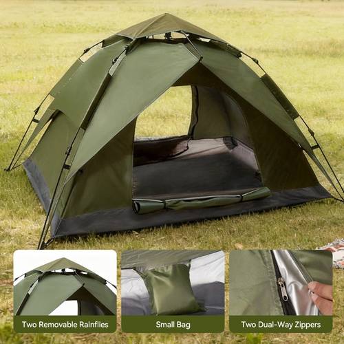 2 3 person up dome tent double layer camping tent suitable for hiking outdoor backpacking and quickly setting tents