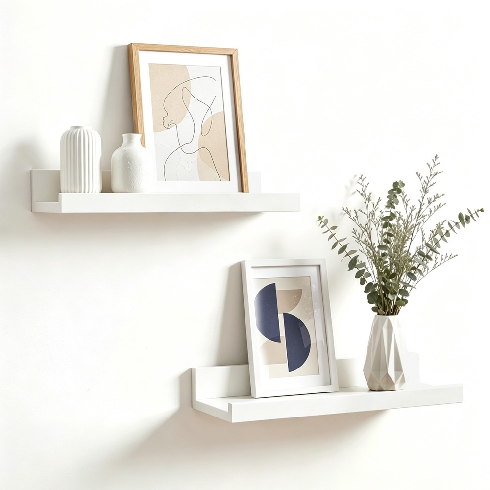 TEMU 2pcs 30cm Hanging Shelf, Oak Solid Shelf Floating Shelf Wall Shelf, Storage Shelves For Hanging Plants, Photos, Wooden Shelves For Children's