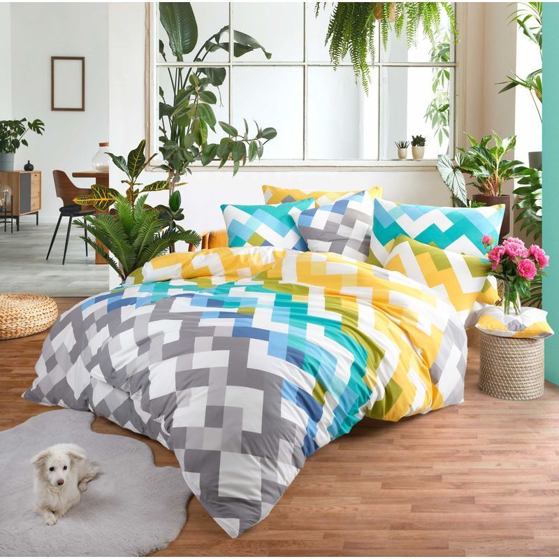 Image of Bedding Set In Colors, 100% Cotton, 135 X 200 Cm, 80 X 80 Cm