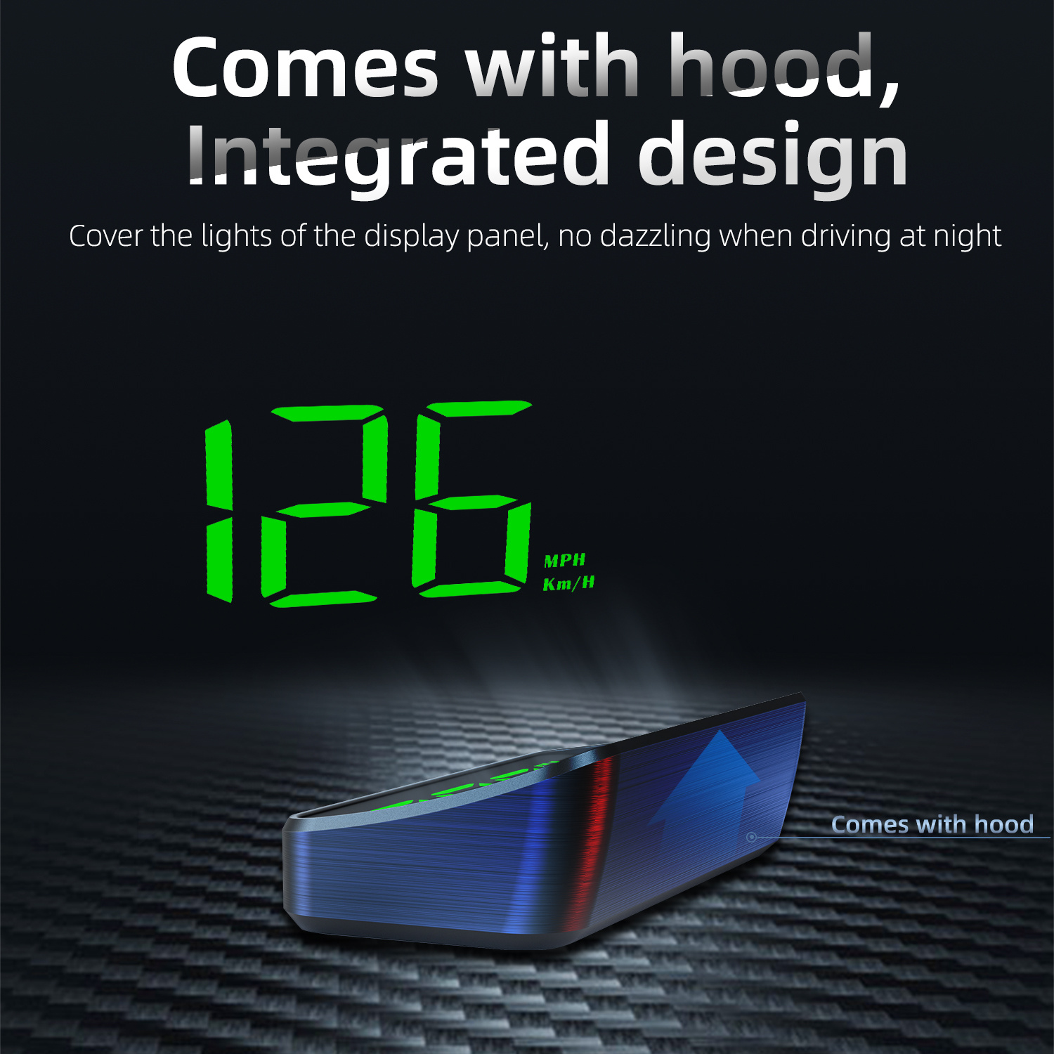 3.5 Inch Large Screen Hud Display, Auto Dimming Head-up Display For Cars, Projects Speed Via, Universal Vehicles, No Obd Connection Required