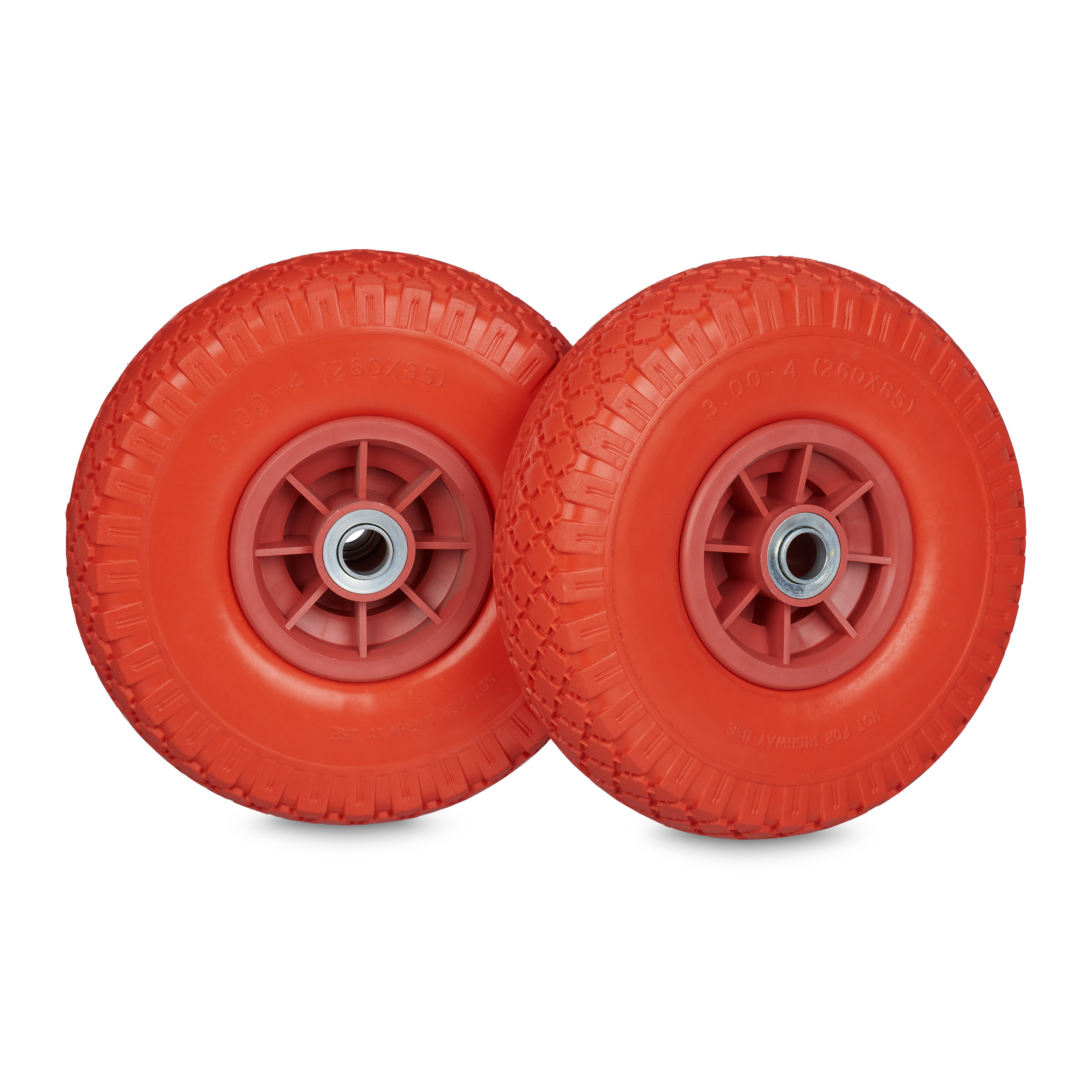 E-shop 2x Sackkarrenrad in Rot - 3.00-4"