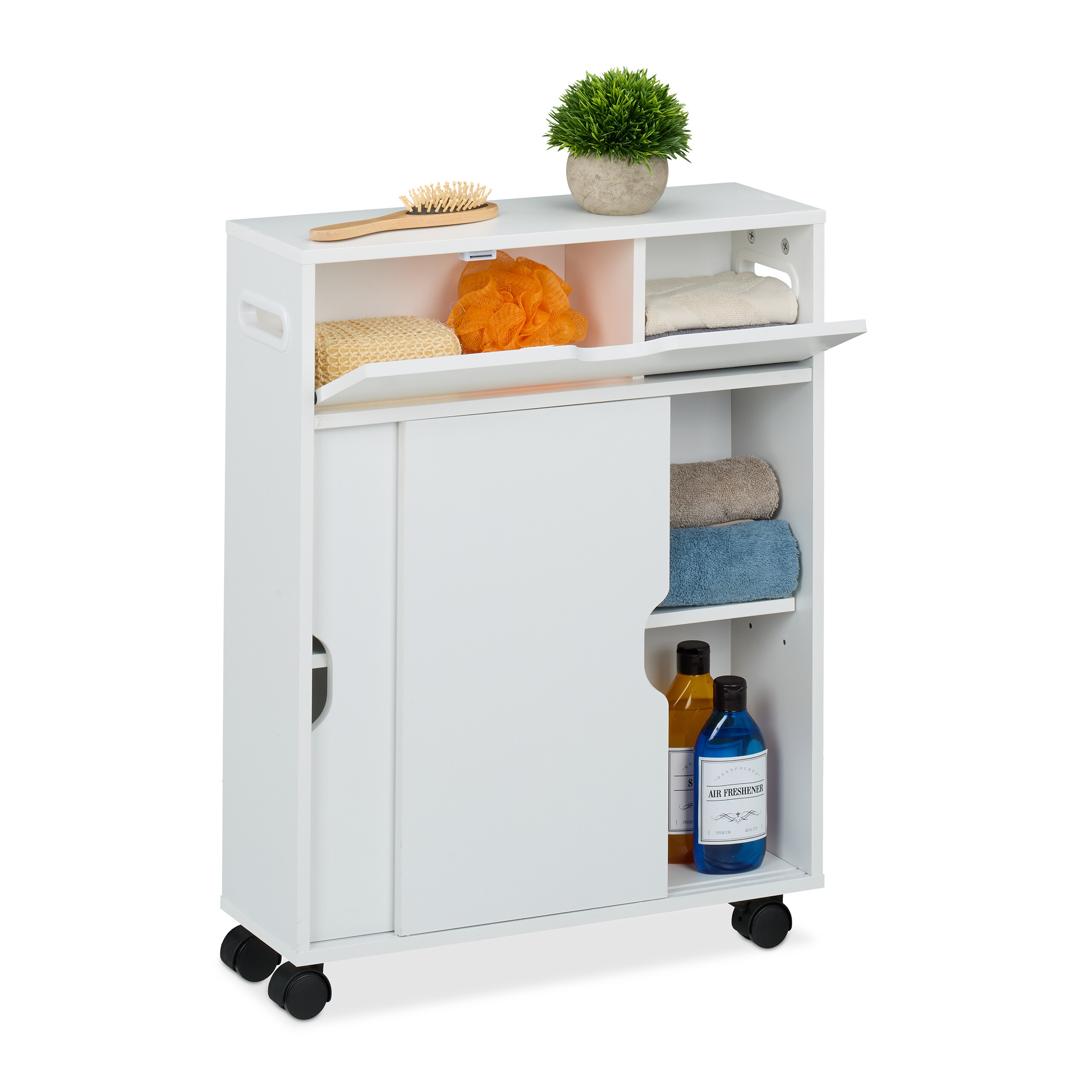 Niche Cart In White - (w)17 X (h)67 X (d)52 Cm