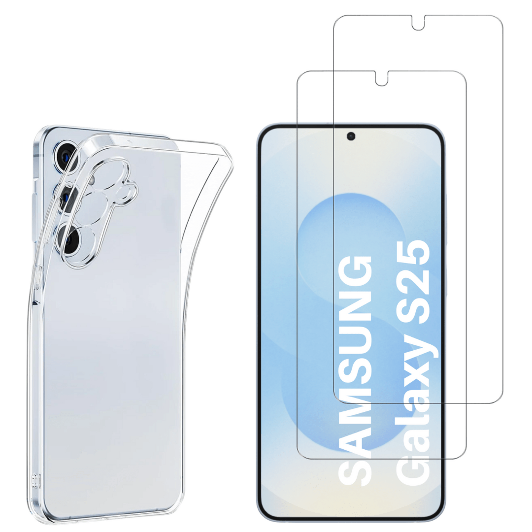 TEMU Coque pour Samsung Galaxy S25 et 2 Verres Trempé Film Protection Phonillico®