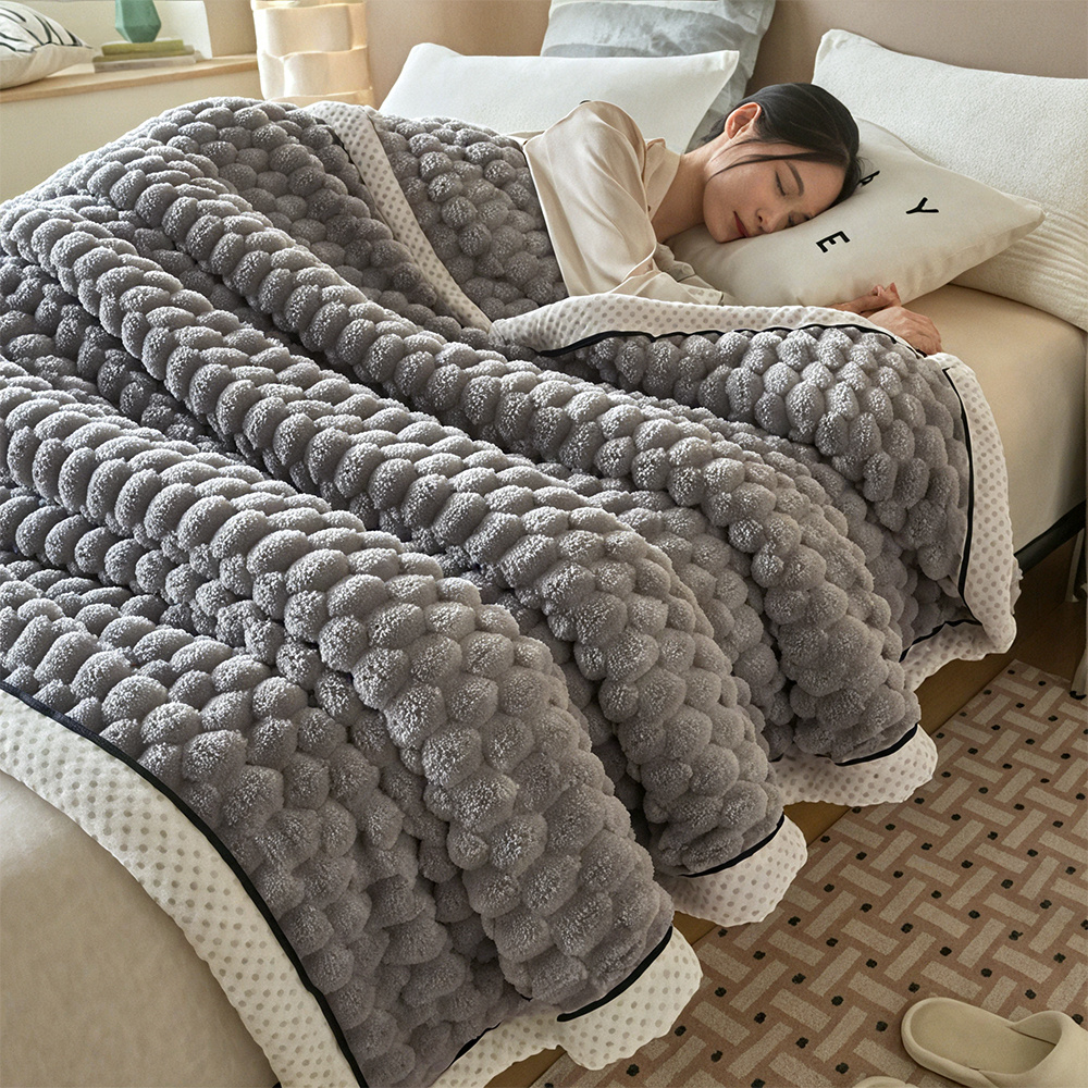 TEMU 1pc Luxury Milk Fleece Blanket - Thermal Blanket For Couch, Bed, And Office, Lightweight & Warm, Perfect As A Cozy Throw, Nap Blanket, Or Winter