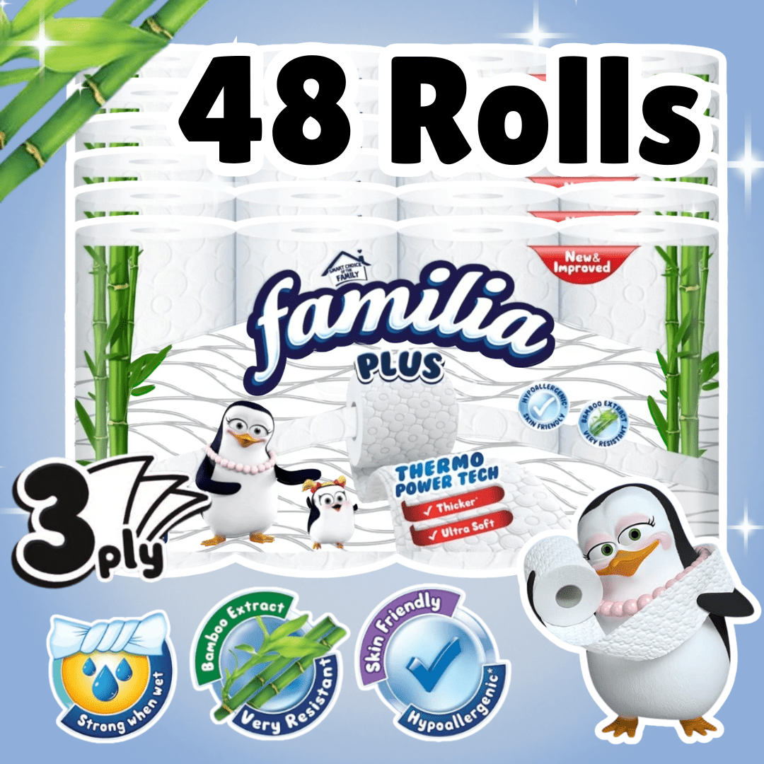 Plus 3-ply Toilet Paper – 48 Rolls