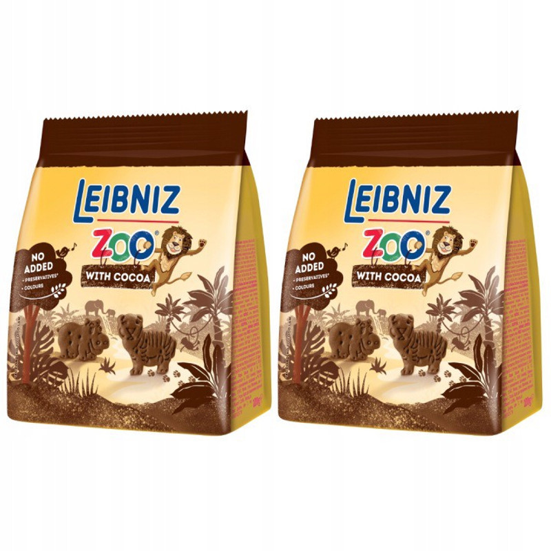 Image of Leibniz Zoo Cocoa Biscuits 100 G X 2pcs