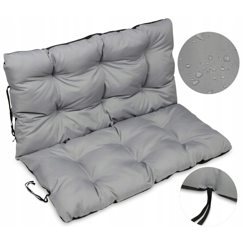 Waterproof Outdoor Cushion For Garden Swing Bench 120x110 Cm Steel