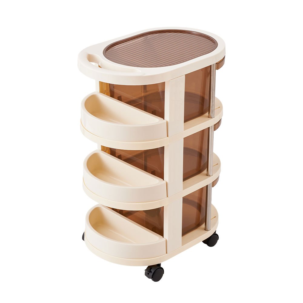 3-Tier Kitchen Storage Trolley with Wheels