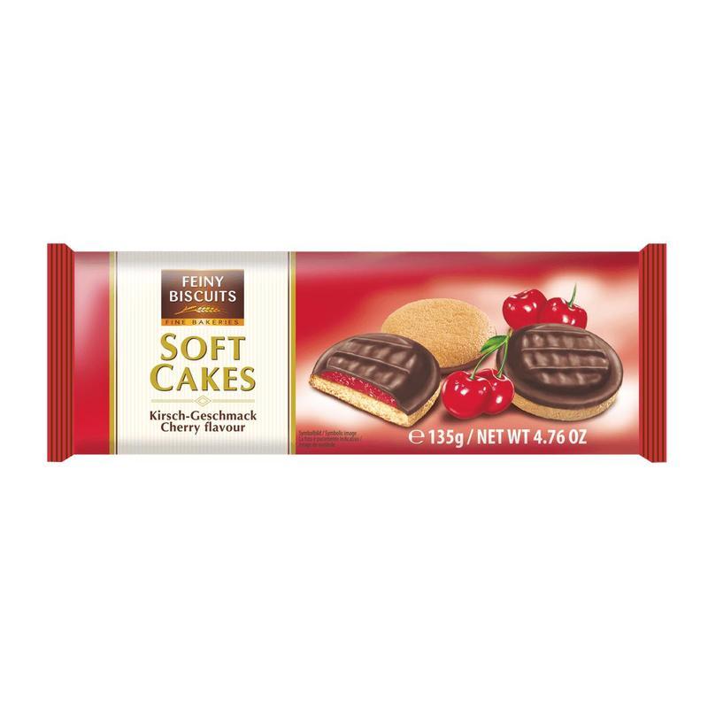 Feiny Biscuits Softcakes Cherry 135g - Cocoa-free Chocolate Alternative