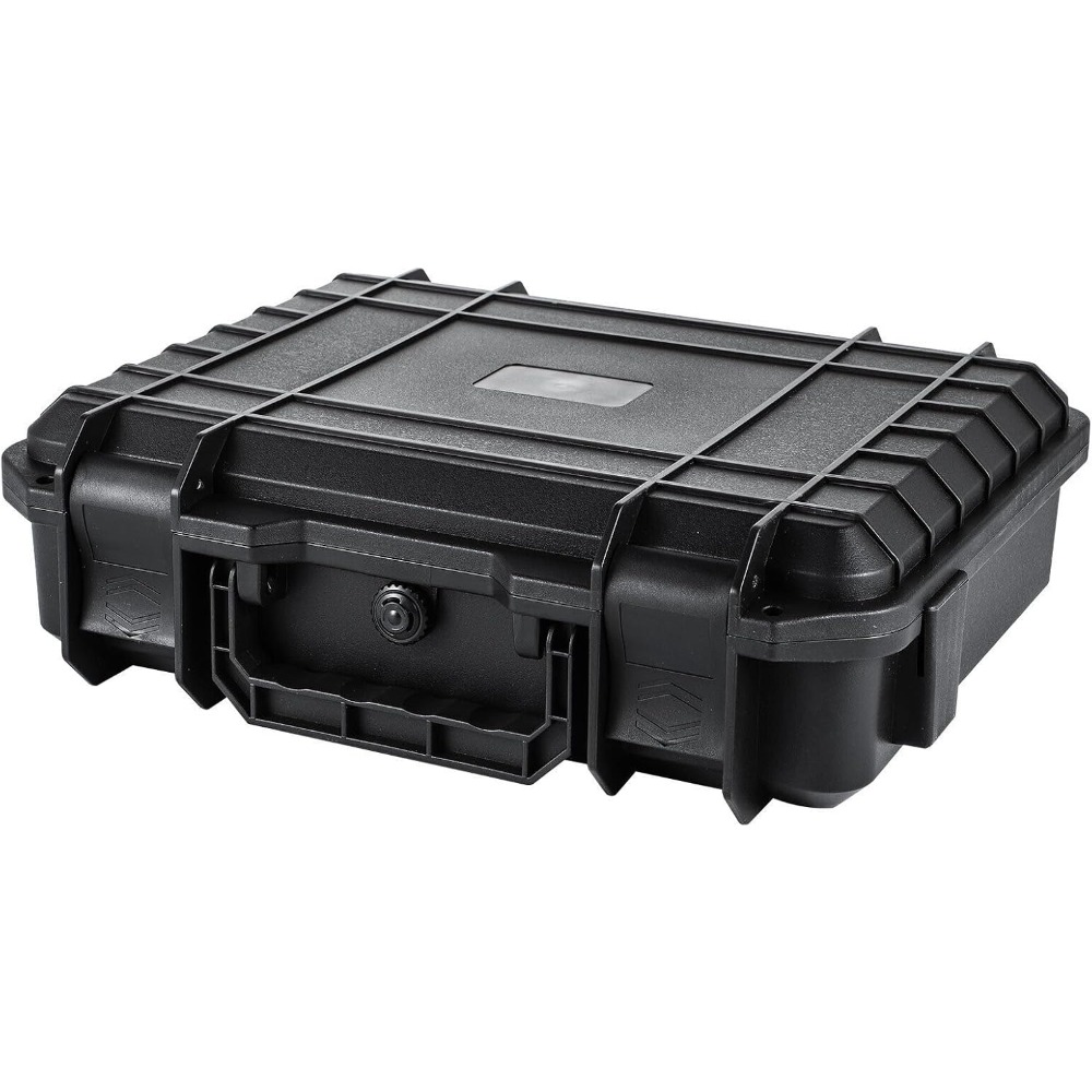 Camera Case 34 X 27 X 10 Cm / 25 X 20 X 7.6 Cm, Transport Case With Foam Insert, Portable Lockable Storage Box