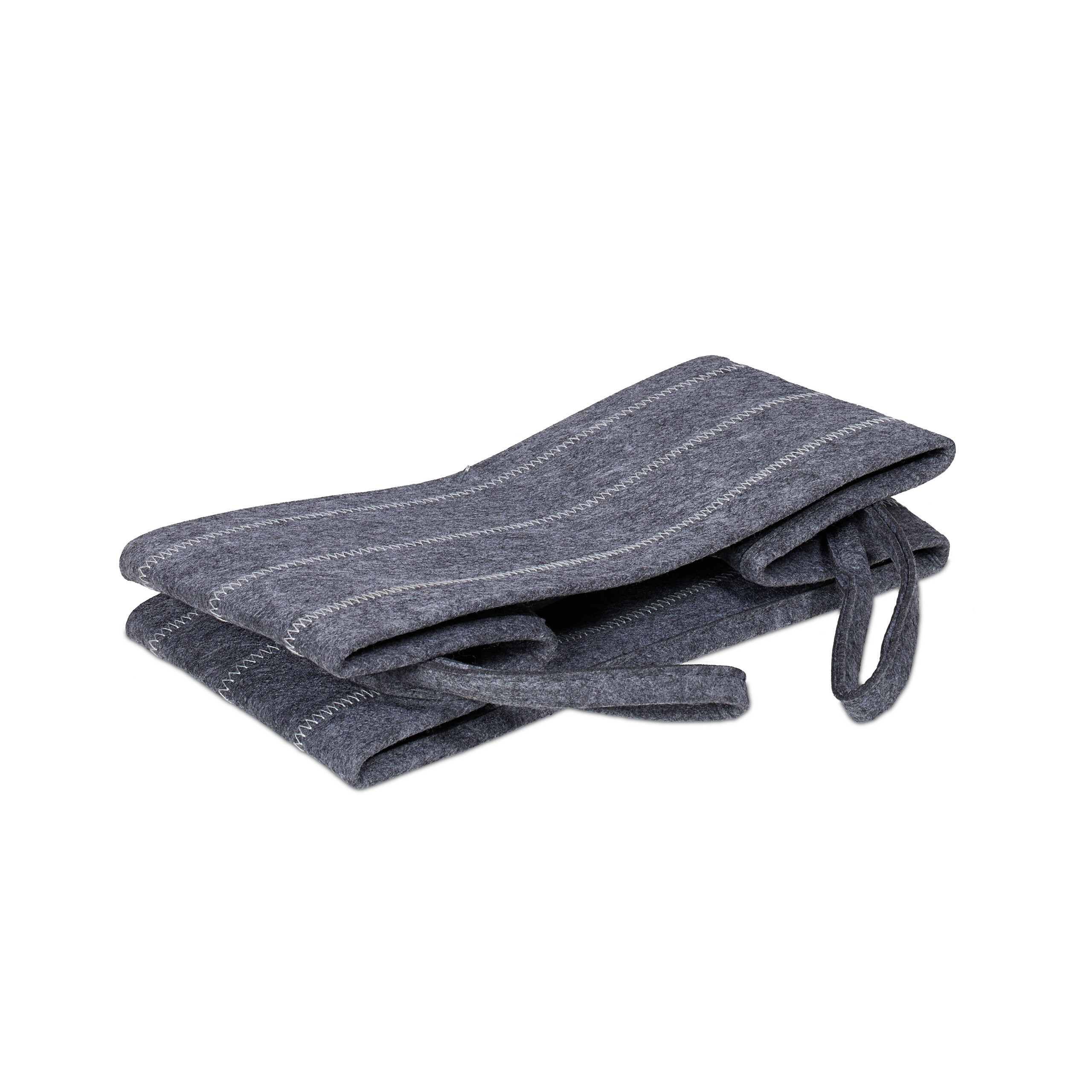 3-Piece Storage Basket Set in Dark Grey