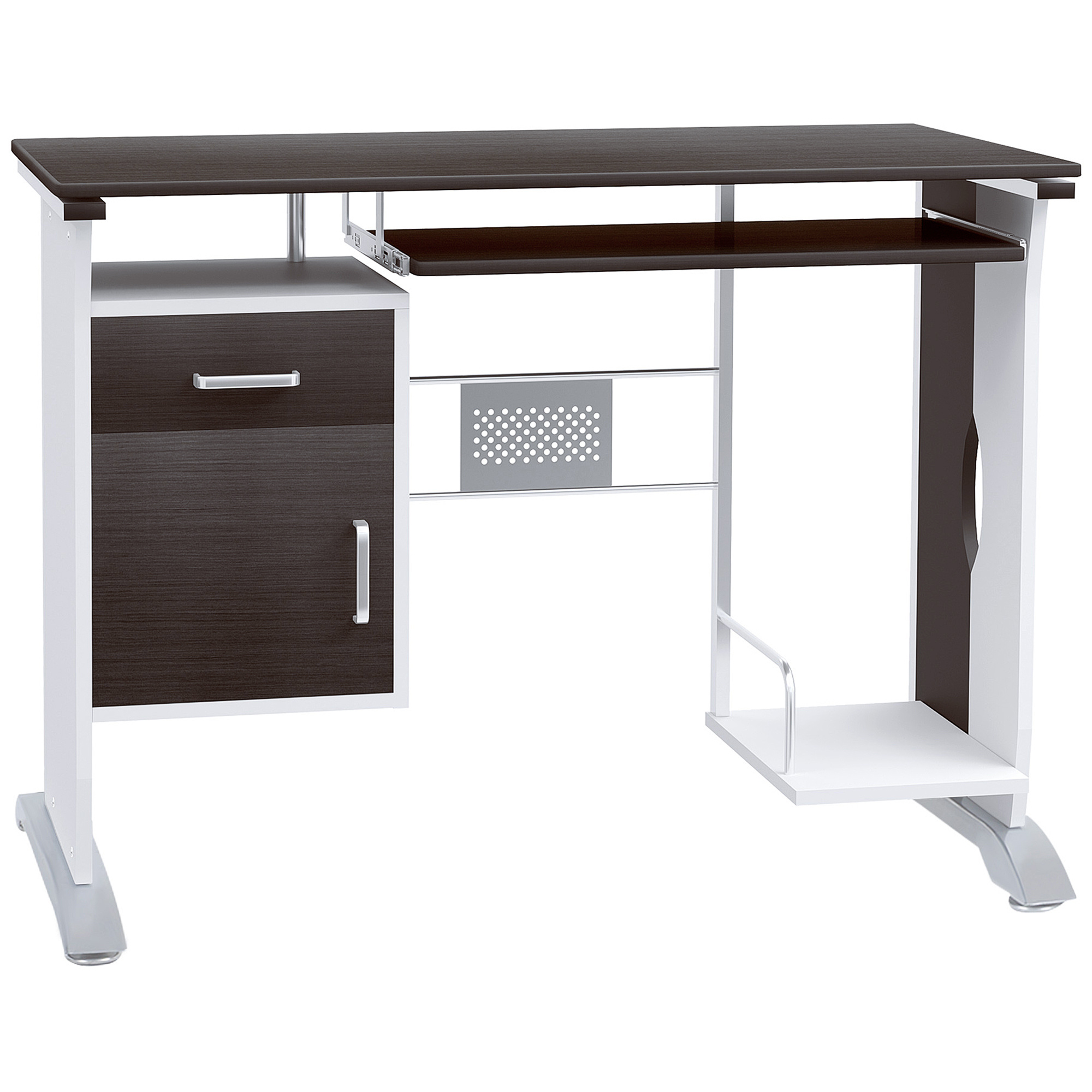 Homcom Computer Desk 100l X 52w X 75h Cm And White